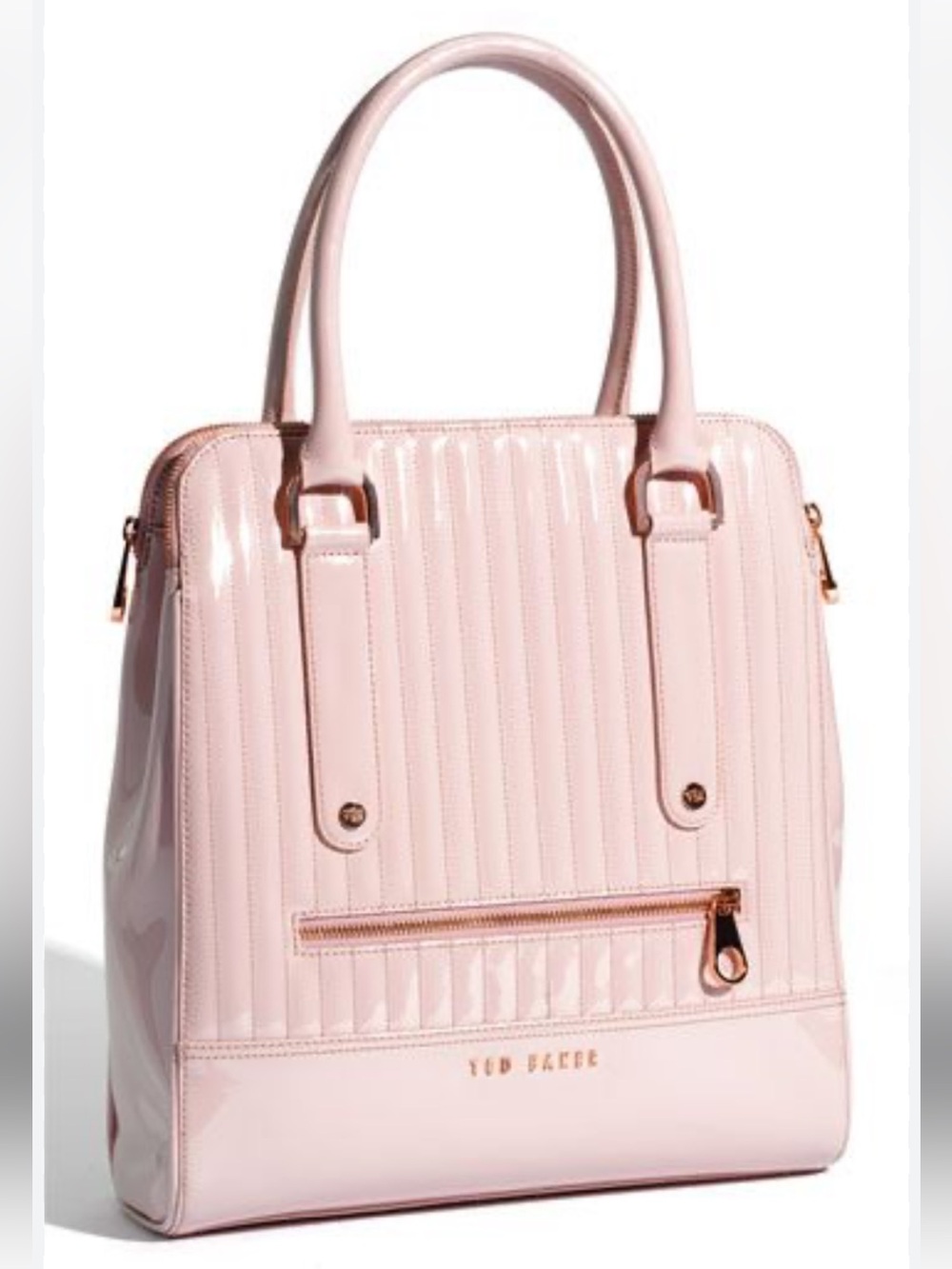 Ted Baker Blush Pink Patent Quilted Tote